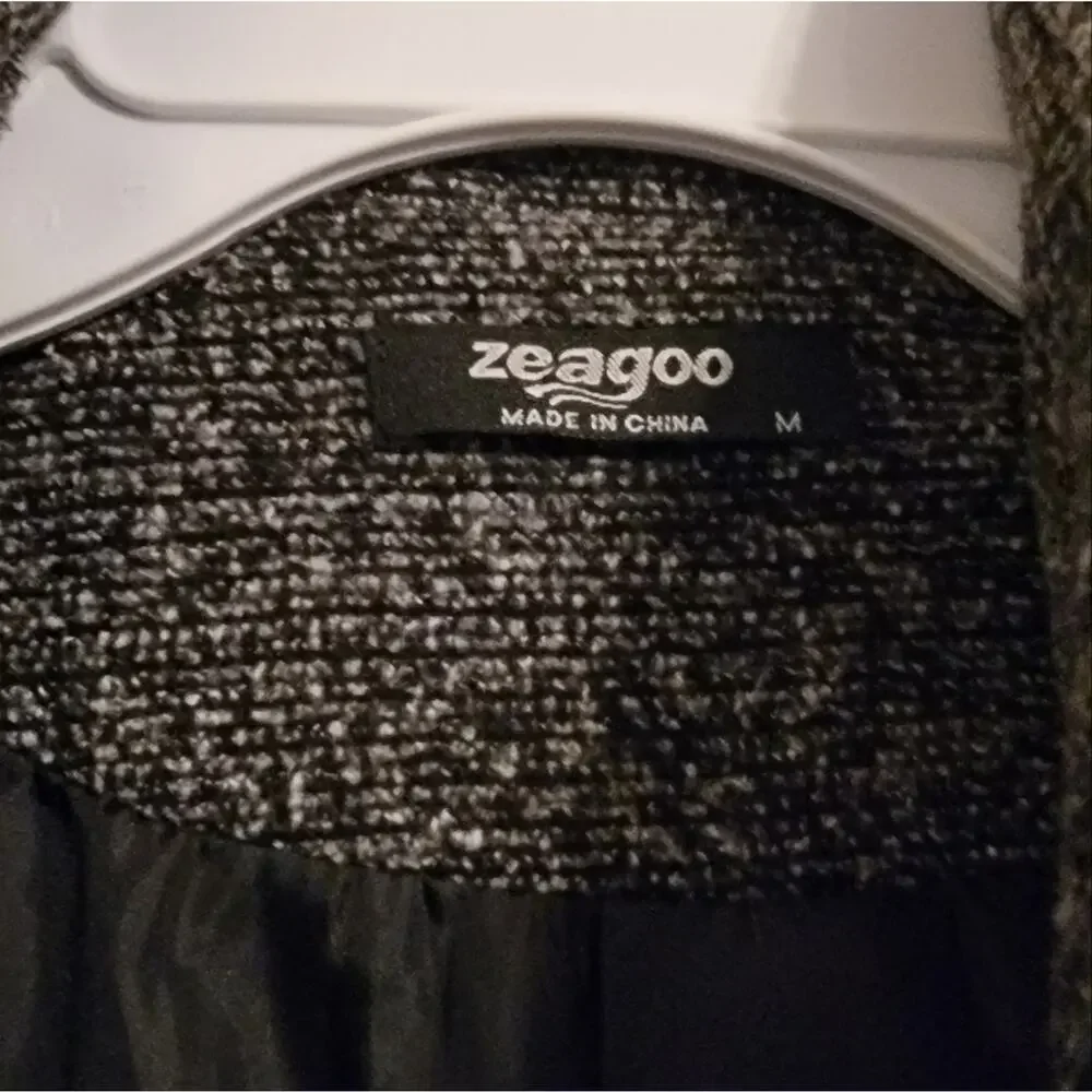 Womens Black Charcoal Zeagoo Winter Coat Sz Medium